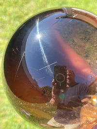 Image 11 of Large Smoky Quartz Sphere With Golden Rutile And Rainbows #1769