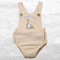 Image 1 of Personalised Blue Rabbit Romper