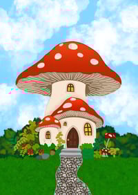 Image 1 of Mushroom House Print