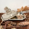 Antique silver plated serving dish