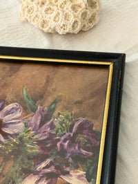 Image 5 of Aquarelle ancienne - bouquet d’anémones