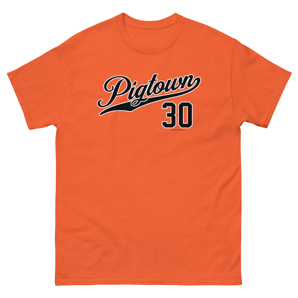 Image of Pigtown Baltimore T-Shirt 21230 Mens (Orange)