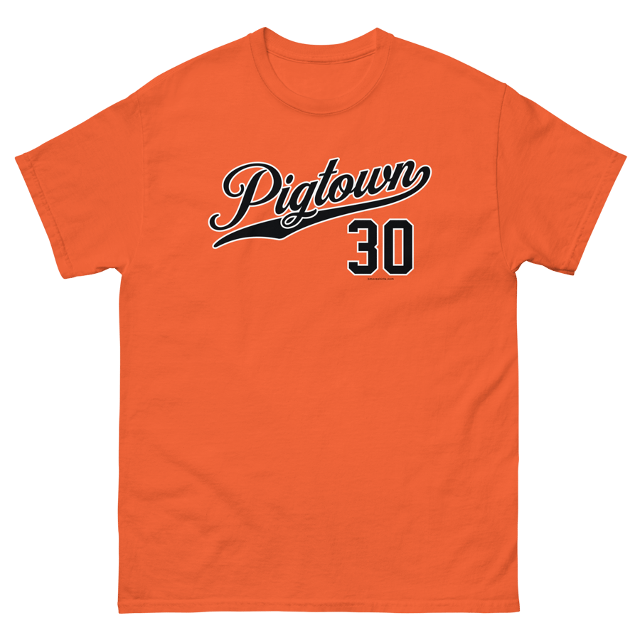 Image of Pigtown Baltimore T-Shirt 21230 Mens (Orange)