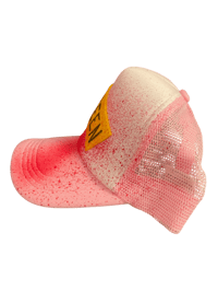 Image 2 of CAUTION! TRUCKER HAT - PINK