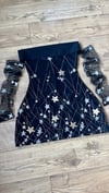 Starry night strapless dress