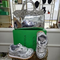 Image 1 of Metallic Silver Purse and Sneaker Set
