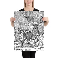 Image 2 of Deer Mandala Coloring poster