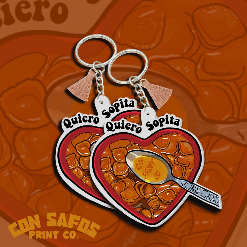 Quiero sopita keychain 