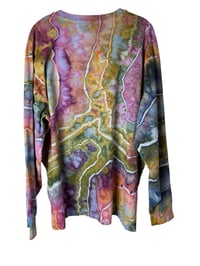 Image 6 of XXL Unisex Adult Soft Long Sleeve Tee in Autumn Geode Ice Dye