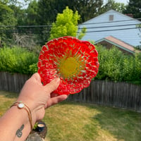 Image 2 of Fused Glass Zinnia Dish 3