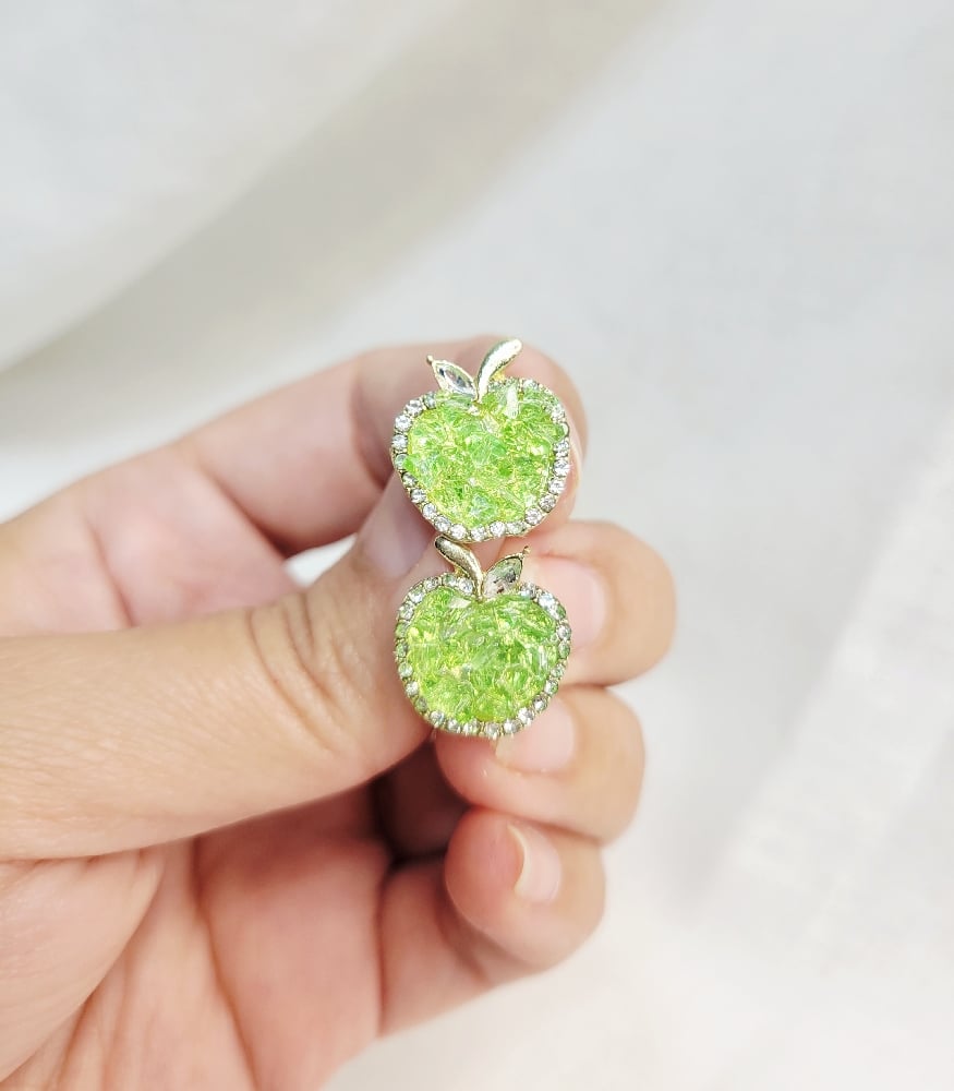 Image of Honeycrisp Apple Stud Earrings 