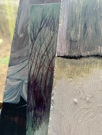 Image 4 of The Woods Behind original oil painting on wooden board