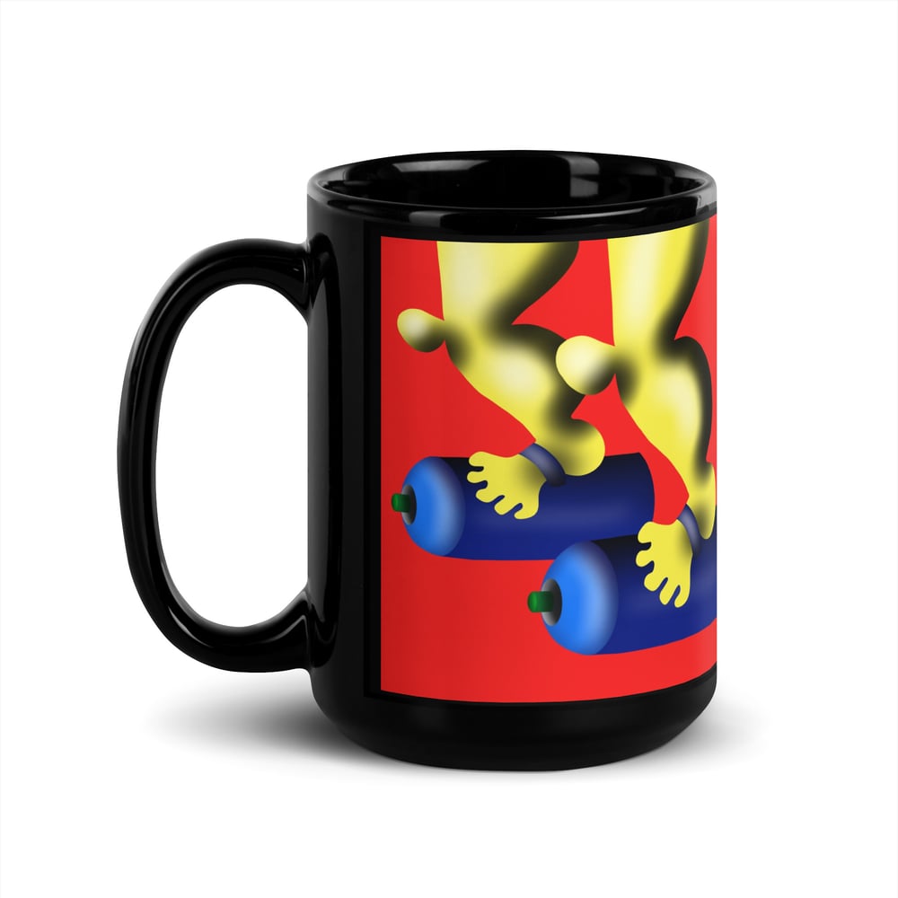 Image of Spray Paint Shoes - Black Glossy Mug