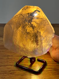 Image 19 of Smoky Quartz Natural Point With Rainbows On Stand #1456