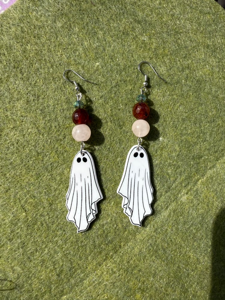 Image of Cute ghost earrings ๐ป๐ซถ๐ปโจ
