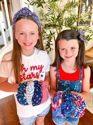 Red, White & Blue Knot Headbands 