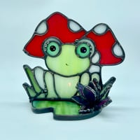 Image 1 of Frog & Mushrooms Candle Holder 