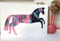 Image 2 of Zsazsa , a pink and black monoprinted and collated horse