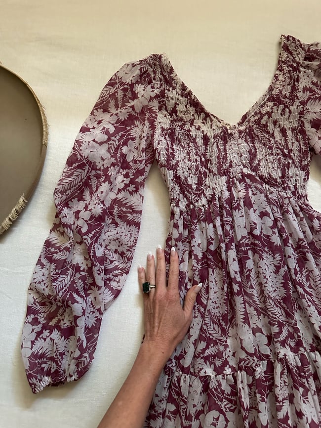 early 70s ethereal wildflower bohemian dream dress