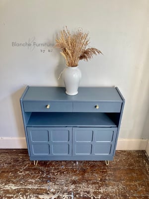 Image of Nathan Squares Slim Sideboard in Soapstone grey