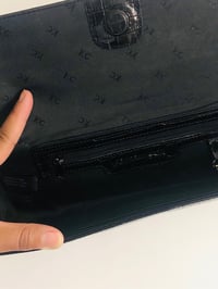 Image 2 of Kenneth Cole Croc Print Leather Clutch