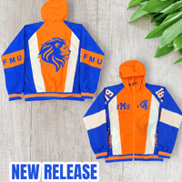 Image 1 of Fmu Hooded Windbreaker White/Blue