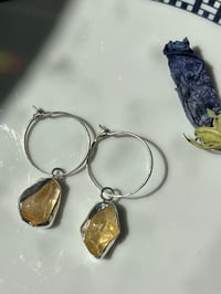 Image 1 of Glowing Citrine Hoops
