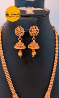 Image 3 of Tem6006_Ranihar Style Radha-Krishna Temple Jewelry 