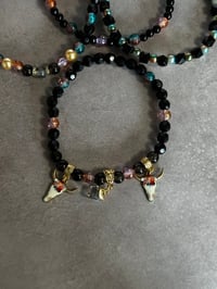 Image 6 of Western Glam Black and Gold Tumbler Bracelet Stack
