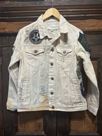 Image 3 of White Denim Demon Jacket 