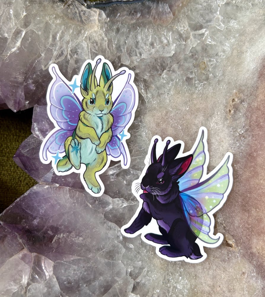 Image of BUTTERFLY BUNNIES STICKER PACK