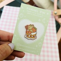 Image 2 of Strawberry Cake Bear Enamel Pin