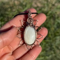 Image 3 of White Moonstone Sun/Flower Pendant 🌻🤍