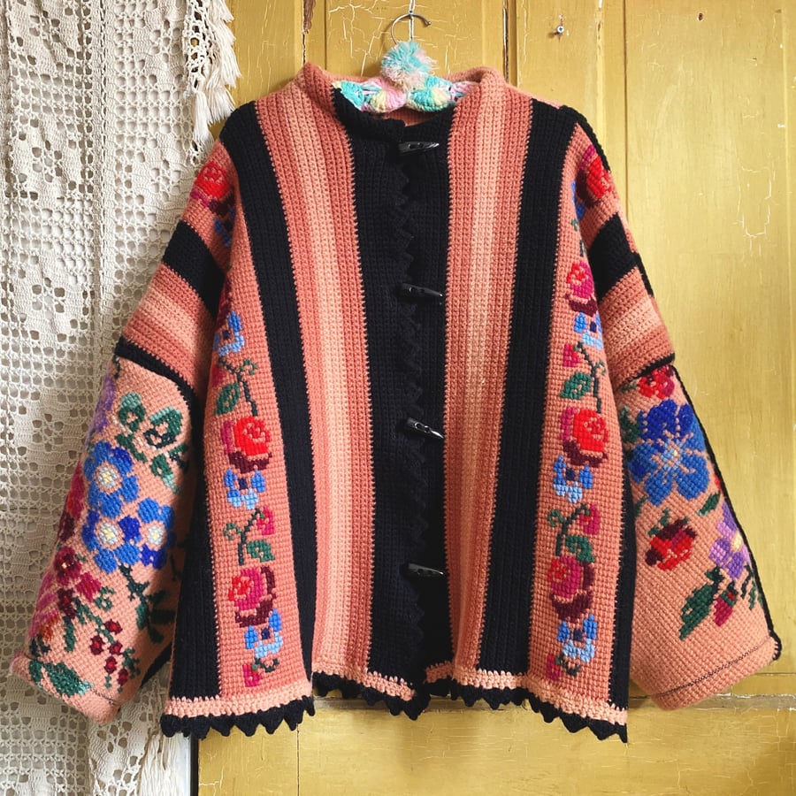 Image of Antique Floral Granny Trail Coat