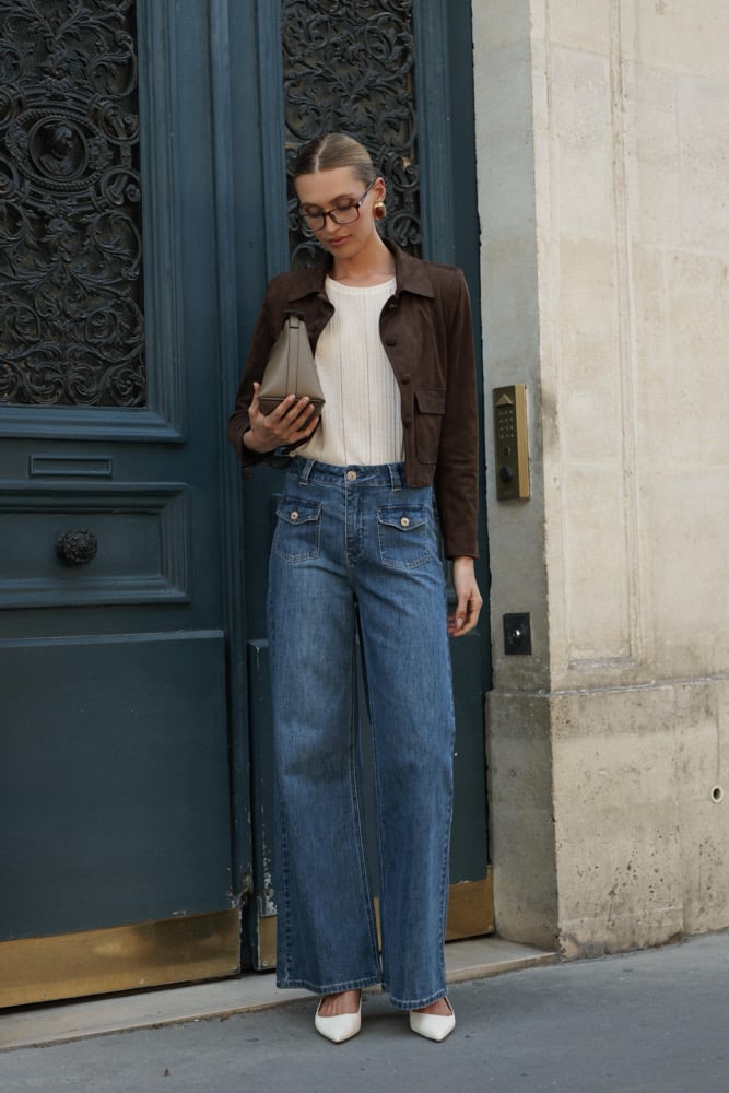 Image of Jean Flare Eloïse denim stone