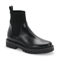Image 1 of BLONDO black genuine leather ankle combat boots