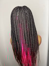 Image 4 of  Box Braided Wigs Knotless Box Braids Lace Wig For Black Women Full Lace Front Wig 36 Inch 