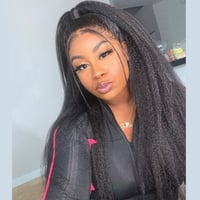 Image 7 of Kinky Straight 3 IN 1 Half Wig Human Hair 