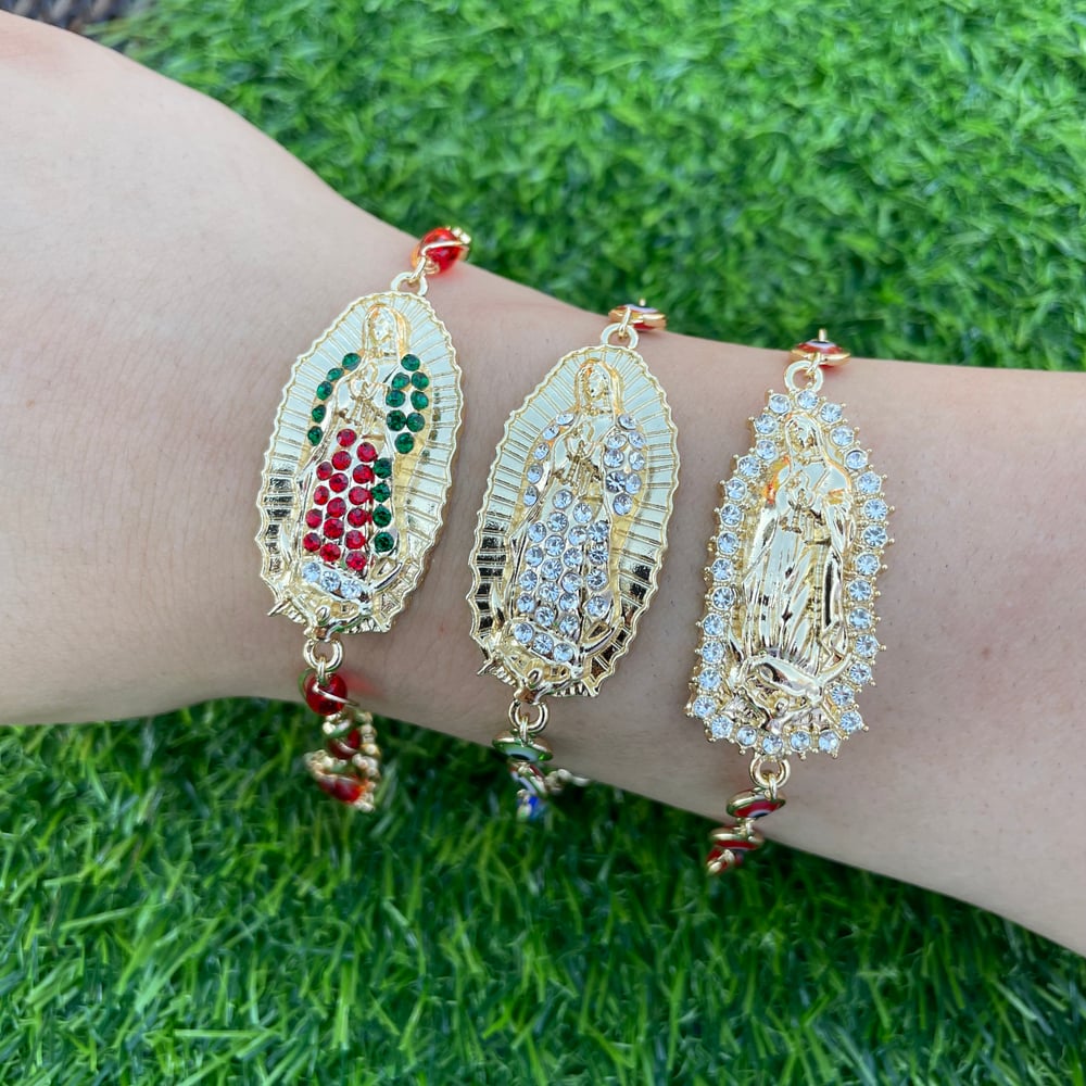 Virgen de Guadalupe bracelet 18k gold plated 