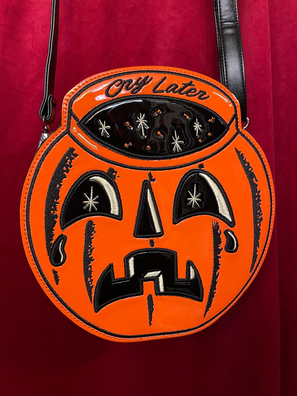1 LEFT Neon Orange Smile Now Cry Later Bag