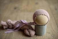 Image 1 of Dusk Picot Brim Bonnet + Wrap 