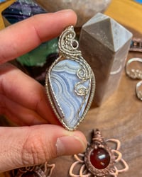 Image 2 of Blue Lace Agate Sterling Silver Pendant