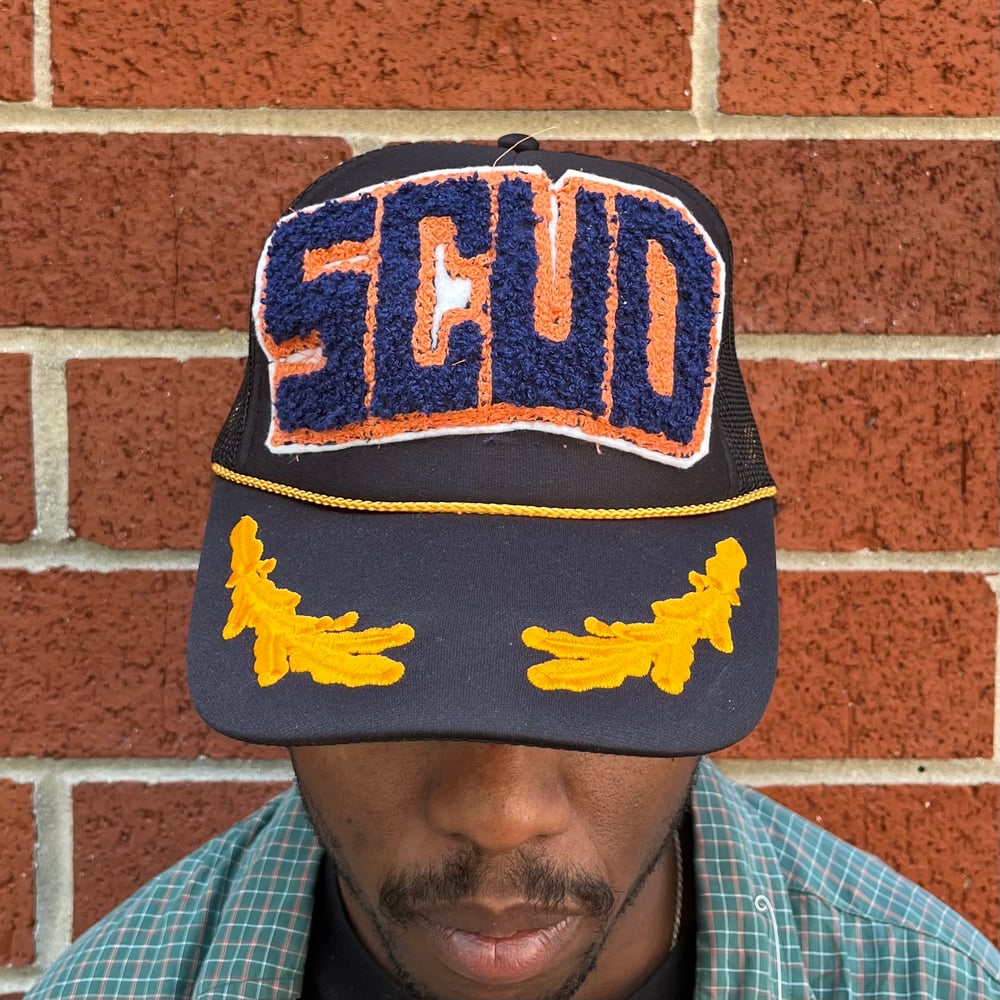 Image of Chainstich Patch Trucker Hat "SCUD"