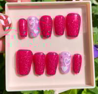 Image 1 of Bubblegum Pink Color changing Gel Nail Set