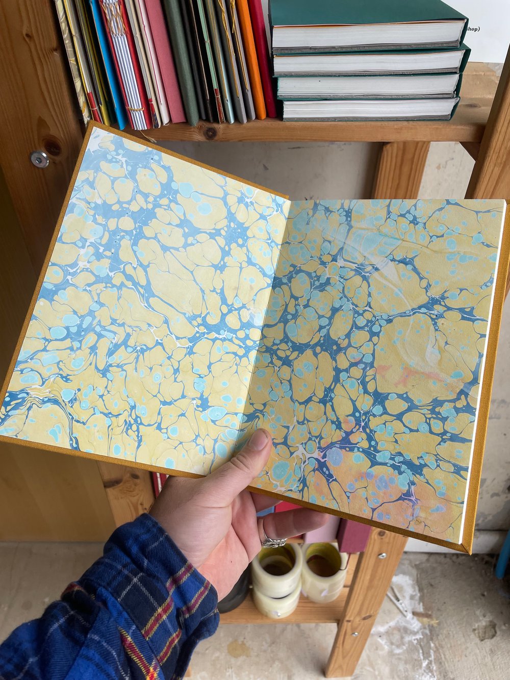 Yellow B5 plain notebook 