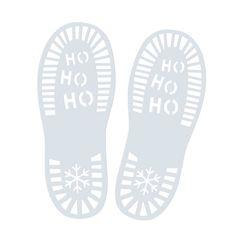 Image of Santa's Footprint Christmas Stencils