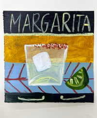 Margarita on dark green & ochre