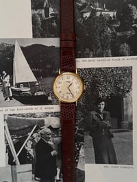 Image 1 of RARE Vintage Genuine Brown Leather Pulsar By SEIKO 🏇🏻