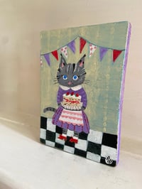 Image 5 of Original painting -strawberry cake 