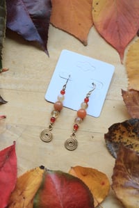 Image 4 of 5-Tiered Crystal Beaded Earrings